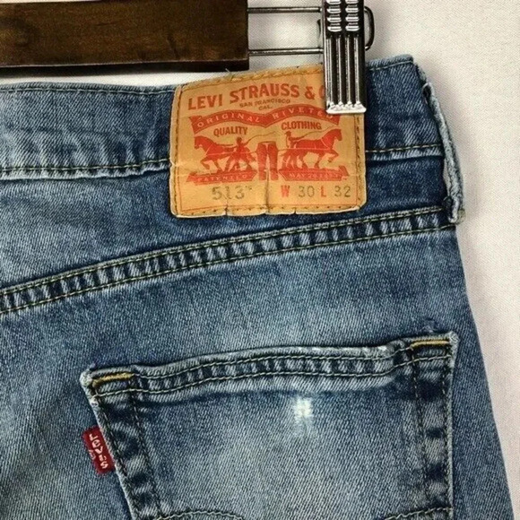 Levi's Medium Wash 513 Slim Fit Jeans 30 X 32 - Picture 3 of 4